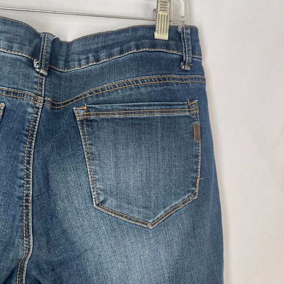 1822 Denim Roll Cuff Distressed Blue Skinny Jeans Size 12 - Picture 9 of 12